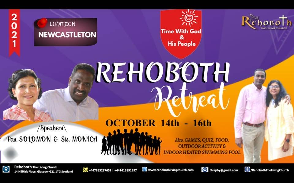 Rehoboth Retreat 2021 Tamil Christian Church in Glasgow, Edinburgh
